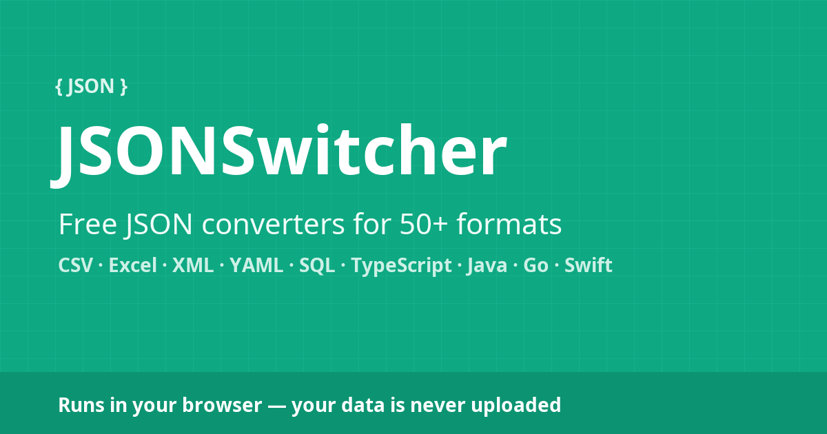 Excel to JSON Converter — XLSX & XLS to JSON Online